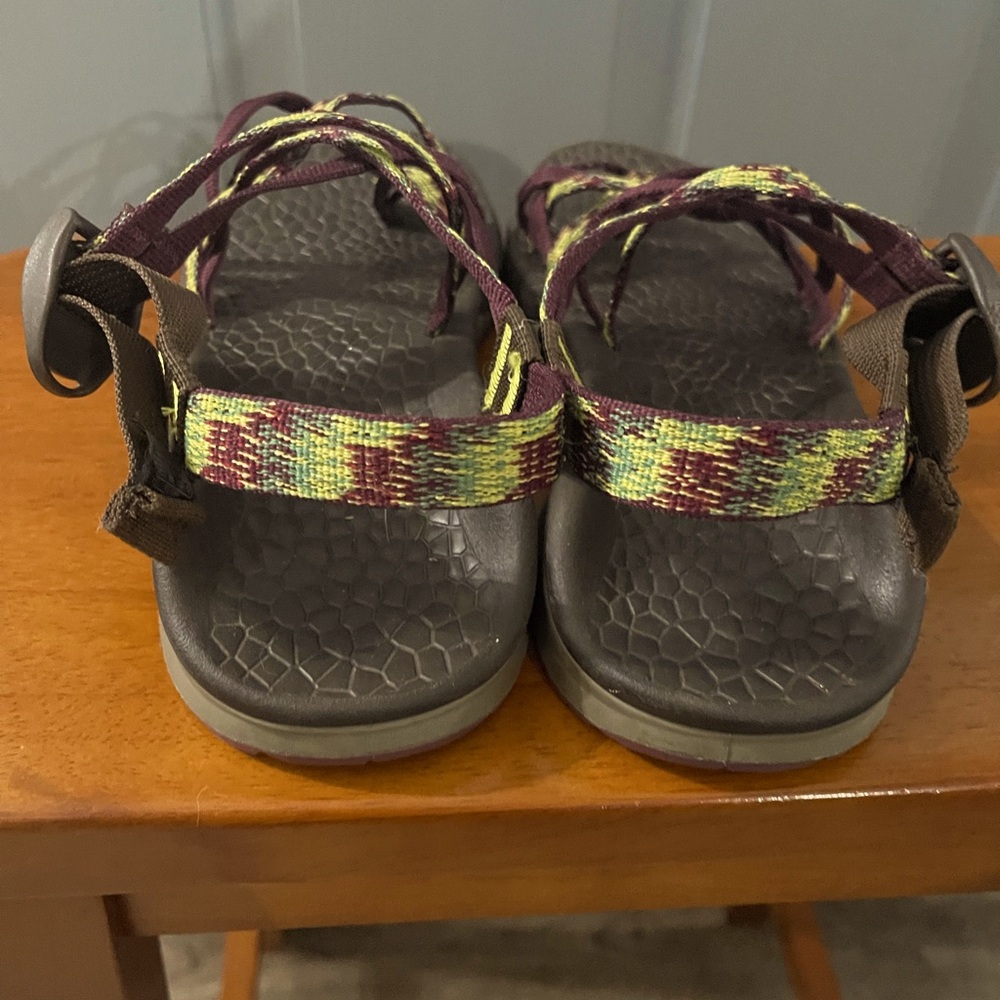 Purple and green Chaco’s. Size 7!